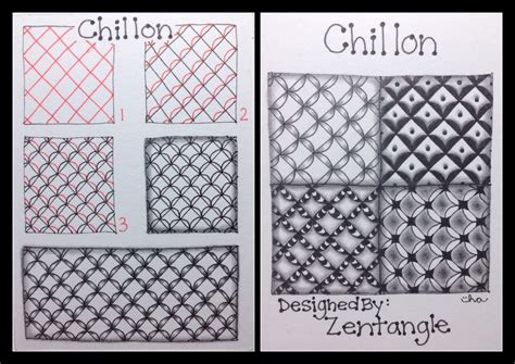 Unleash your creativity with zentangle art, patterns, and shapes. Zentangle® : Tangle Pattern : Chillon | Wow! It definitely t… | Flickr