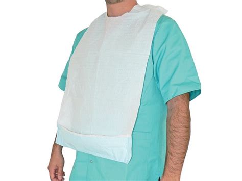 Disposable Adult Bibs With Pocket Box Of 600 Disposable Adult Bibs