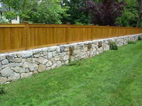 20 Fabulous Stone Fence Design Ideas For Front Yard Backyard Fences