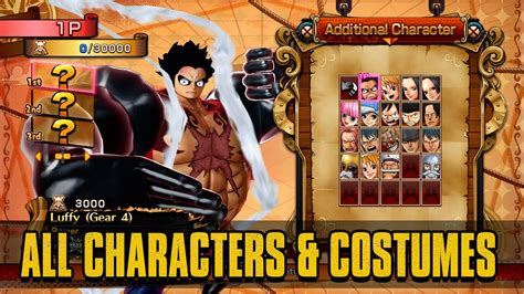 One Piece Burning Blood All Characters Playable And Support