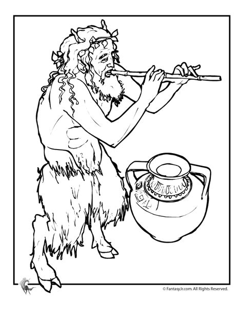 More images for greek mythical creatures coloring pages » Faun Greek Myth Coloring Page - Woo! Jr. Kids Activities ...