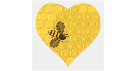 Golden Honeycomb And Honeybee Stickers Zazzle