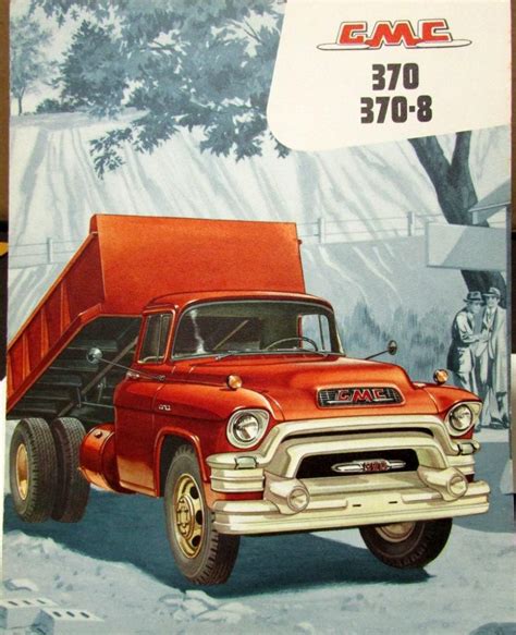 1956 Gmc 370 And 370 8 Series Truck Sales Brochure Folder Original