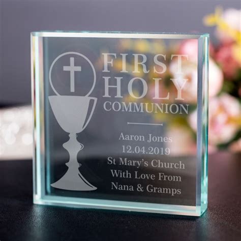 Personalised First Holy Communion Glass Keepsake The T Experience