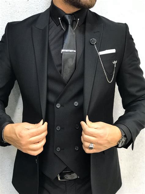 Pin By Lwandle On Double O Wedding Suits Men Black Mens Fashion Suits Black Suit Men