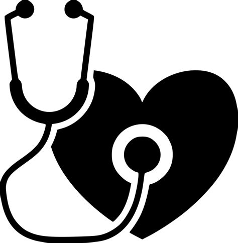 Medical Heart Stethoscope Healthcare Hospital Svg Png Icon Free
