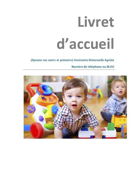 Exemple Livret Daccueil Assistant Maternel Livret Accueil Assistante