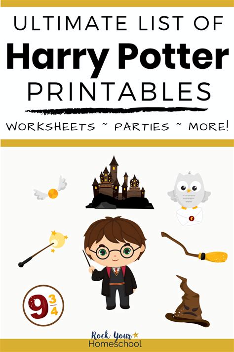 Harry Potter Inspired Printables Free Mega List For Magical Fun