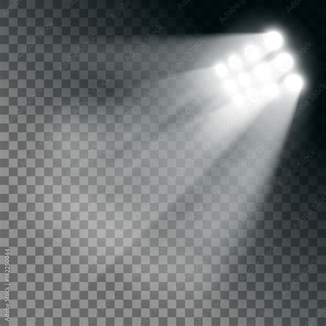 Stadium Lights Effect On A Transparent Background Stock Vektorgrafik