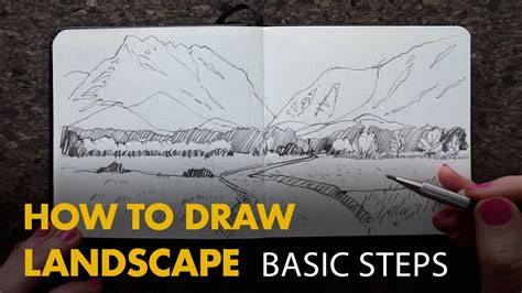 How To Draw A Landscape Youtube