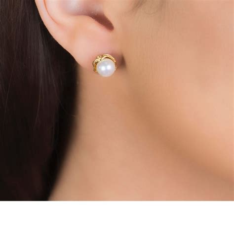 Elegant Willow Single Pearl Stud Earrings London Road Jewellery