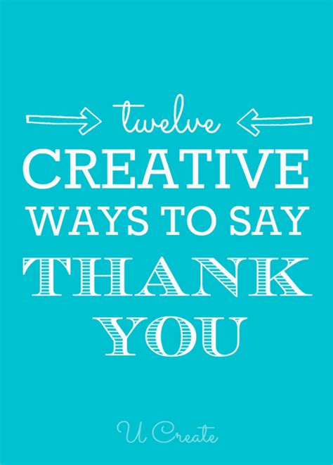 We did not find results for: Creative Ways to Say THANK YOU - U Create