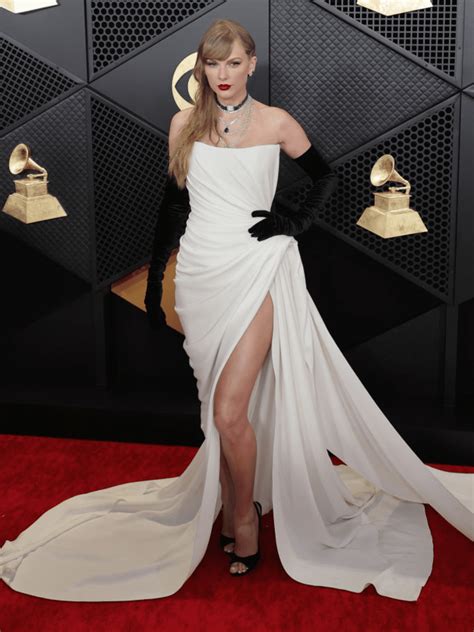 Grammys 2024 Taylor Swift Red Carpet Brook Collete