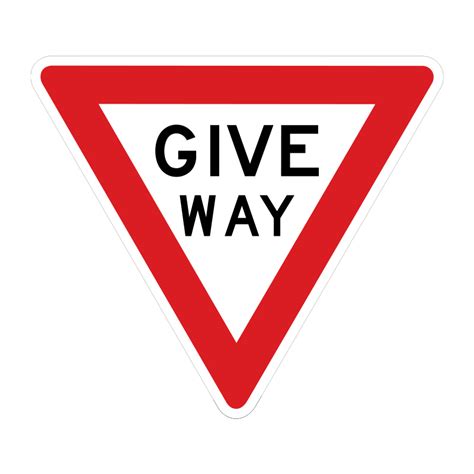Regulatory Sign R1 2 Give Way Triangle Class 1 Reflective 750mm