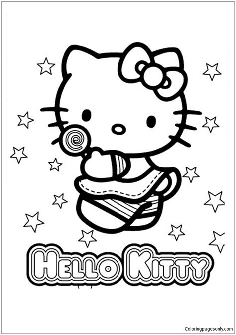 Cute Coloring Pages Of Hello Kitty