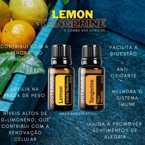 Lemon E Tangerine D Terra Em Leo Essencial Misturas De Leos Essenciais Leos