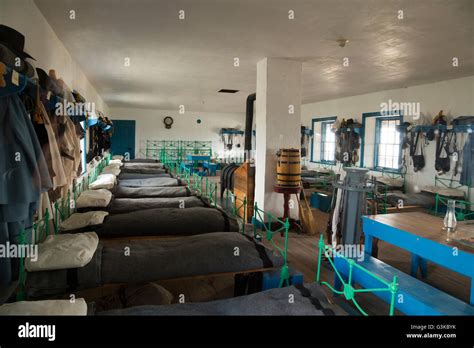 Fort Laramie Wyoming Army Post Interior Of Barrack Room Stock Photo Alamy