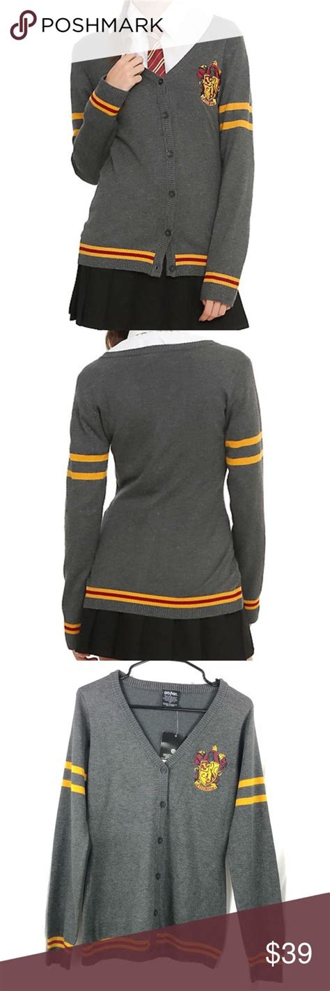 Harry Potter Hogwarts Gryffindor Cardigan 5650 Hot Topic Sweaters