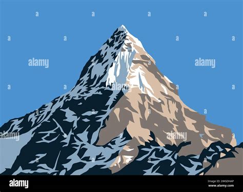 Mountain Vector Illustration Himalayas Mountains Beautiful Peak