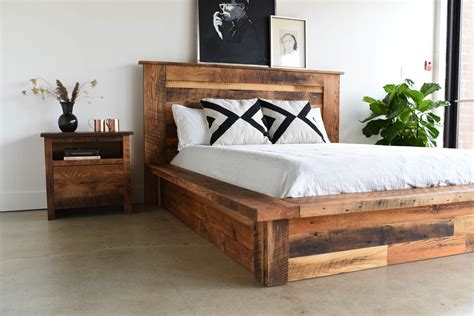 Reclaimed Wood Platform Bed What We Make Bedroom Furniture Design
