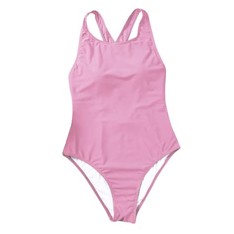 Solid Color Sleeveless Swimsuit Simple Back Covering The Belly And Looking Thin And Swimsuit