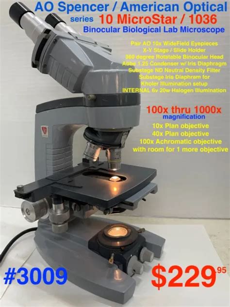 Refurbished Ao American Optical Binocular X Microscope Plan Objectives Picclick