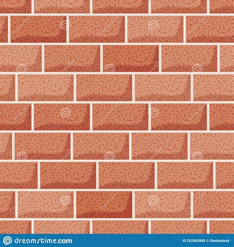 Seamless Red Brick Wall Stock Vector Illustration Of Texture 252563905