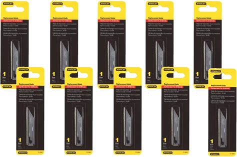Stanley 10 Pack 11 041 Utility Replacement Fine Cutting Blade For 10