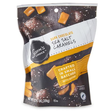 Sam S Choice Dark Chocolate Sea Salt Caramels Oz Walmart Com