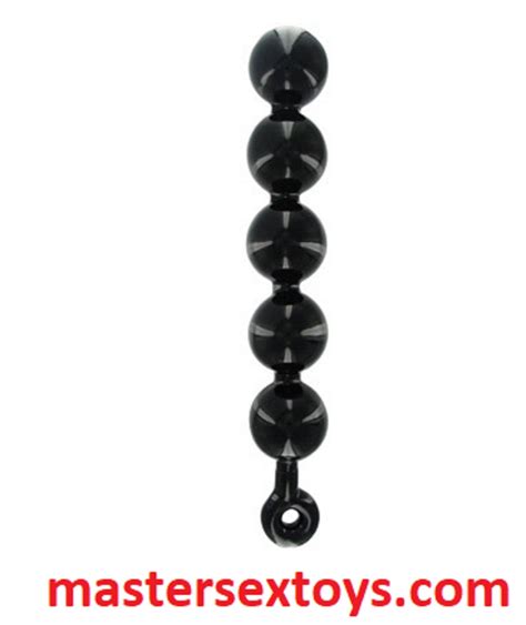 Black Baller Anal Beads Big Huge Pvc Butt Ass Play Plug Master Series Large Real 811847014989 On