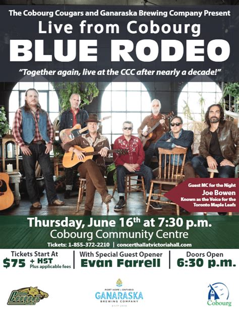 Blue Rodeo Returns To Rock The Cobourg Community Centre