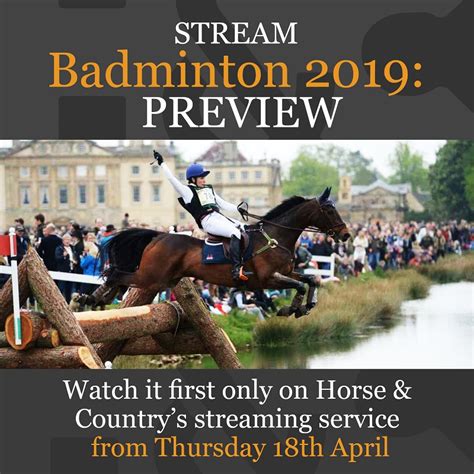 Sneak Preview Of The Badminton Cross Country On Handc Tv