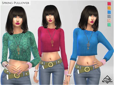 Spring Pullover By Devirose At Tsr Sims 4 Updates