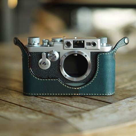 Leica Barnack Iiig With Leica Vit Half Case Leica Cases And Straps By Handcraft Arte Di Mano