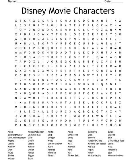 Printable Disney Word Search Cool2bkids Printable Disney Word Search