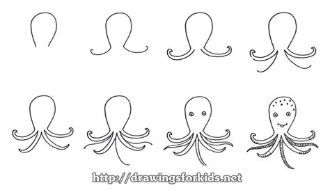 How To Draw An Octopus For Kids