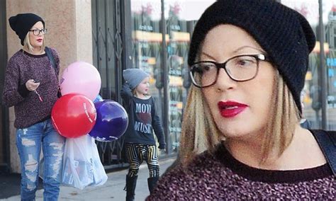Tori Spelling And Daughter Stella Wear Matching Beanies For Day Of
