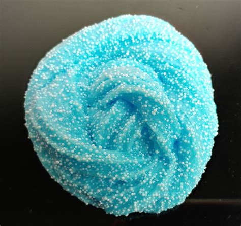 Neon Blue Raspberry Shake Glossy Floam Slime Craft Slime Floam Diy
