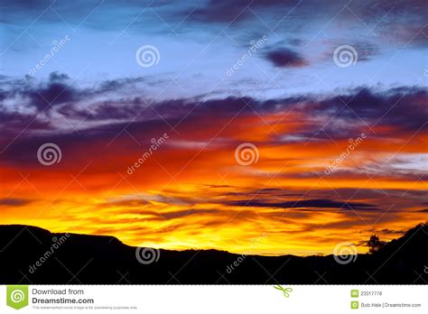 Fiery Sunrise Stock Photo Image Of Yellow Color Clouds