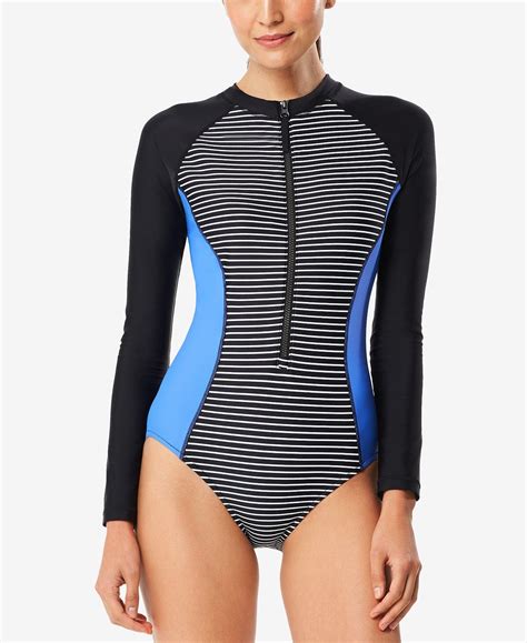 speedo long sleeve one piece swimsuit macy s long sleeve swimsuit swimsuits one piece swimsuit