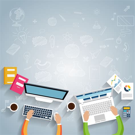 Workspace In Cartoon Style Download Free Vectors Clipart Graphics
