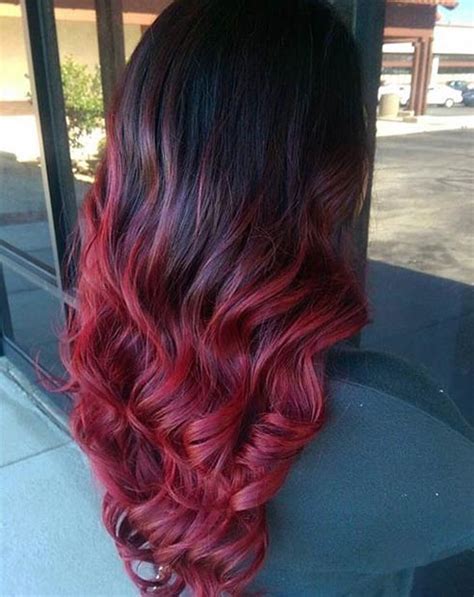 Red Ombre Hairstyles For Dark Hair
