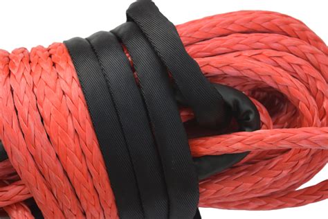 14mm45m Red Synthetic Winch Rope With Hookatv Winch Cable Offroad R