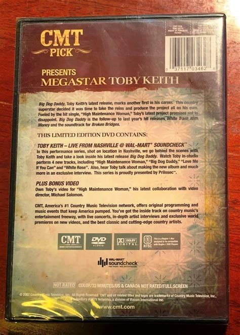 Toby Keith Cmt Pick Limited Edition Country Music Dvd New Still Sealed Ebay