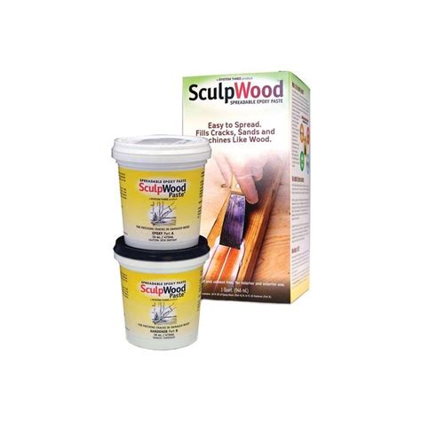 System Three 1 Qt Sculpwood Paste Two Part Epoxy Paste Kit With 16 Oz