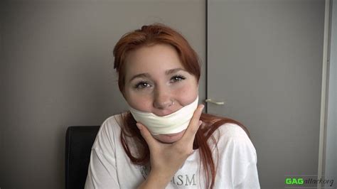 Red Foxy Microfoam Tape Gagged Full 3 Gags Mp4 Hd Gag Attack