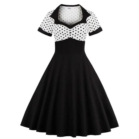 2017 Summer Women Dress Retro 1950s 60s Dress Female Polka Dots Pinup Rockabilly Sexy Party