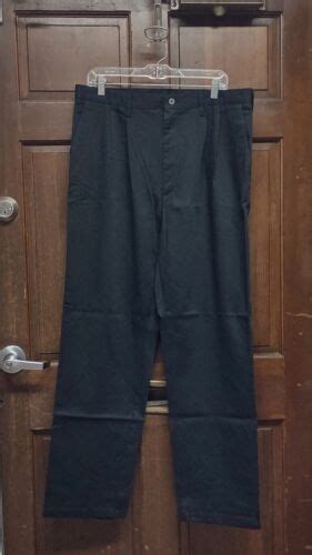 Wrangler Riata Mens Pleated Front Casual Dress Pants Black Size 36x32