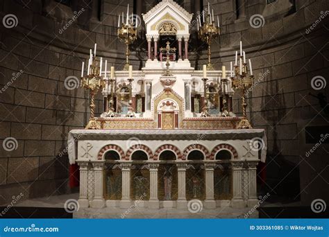 Cathedral Of Our Lady Immaculate Conception Monaco Stock Image