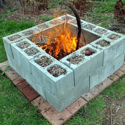 Pin By Yvonne Moore On And On The Outside Concrete Blocks Fire Pit